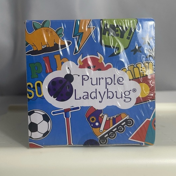 Purple Ladybug Kids Unisex Stickers Water Bottle with Paracord Bracelet Kit NWT - Picture 8 of 8